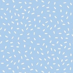 Medium Chalk Textured Sprinkle Dots in Cornflower Blue