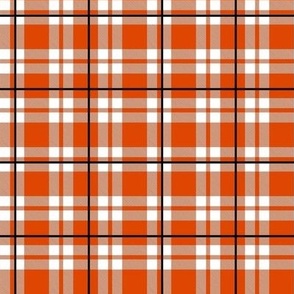 Smaller Scale Team Spirit Baseball Plaid in Baltimore Orioles Orange and Black