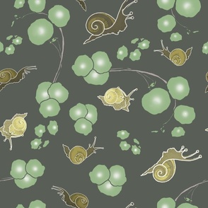 Snails and nasturtiums