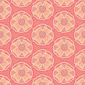 Rose-Medallion-Georgia Peach-Medium Scale