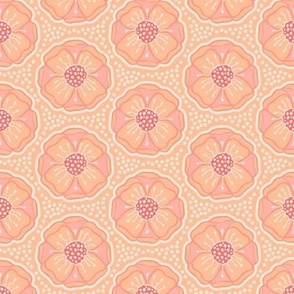 Rose Medallion-Peach Fuzz-Medium Scale