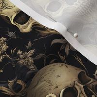 Victorian Memento Mori - Gothic Skull Fabric & Wallpaper