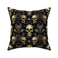 Victorian Memento Mori - Gothic Skull Fabric & Wallpaper
