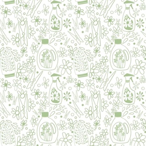 Laundry Room Doodles Small - Spring Green