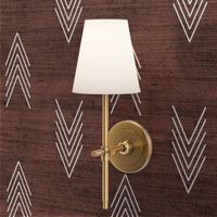 Geometric Chevron Arrows Inspired by African Mudcloth in Dark Red-Brown and White