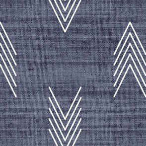 Geometric Chevron Arrows Inspired by African Mudcloth in Charcoal