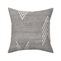 Geometric Chevron Arrows Grey and White African Mudcloth Inspired