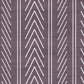 Purple Mudcloth Inspired Modern Line Art