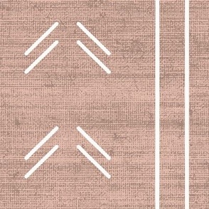 Mudcloth Inspired Line Art in Light Pink