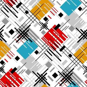 Retro sixties abstract geometric pattern