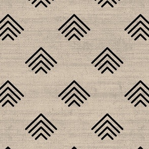 Neutral African Mudcloth Inspired Geometric Arrows