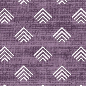 African Mudcloth Inspired Purple Geometric Arrows