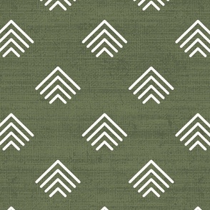 Neutral Green African Mudcloth Inspired Arrows