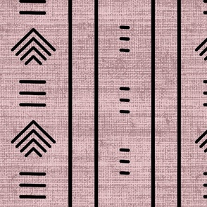 Light Pink African Mudcloth Inspired Line Art