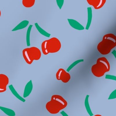 Cherries - Medium - Chambray