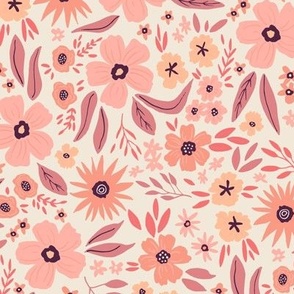 Cheerful Blooms (Pink and Peach)
