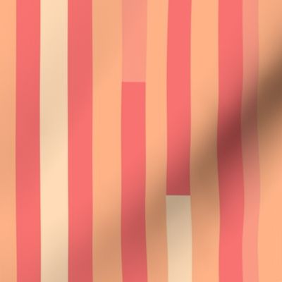 color of 2024 - peachy lines / stripes in shades of coral, salmon and peach fuzz - medium scale