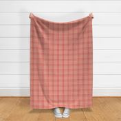 Warm Peach Linen Blossom Plaid