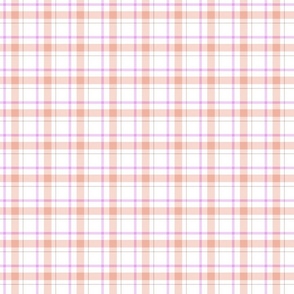 Pink-peach checkered