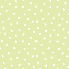 Scattered Stars | Scattered Primrose flower centers in Mint / Pastel Green background | Merry Easter Collection | Large  Scale