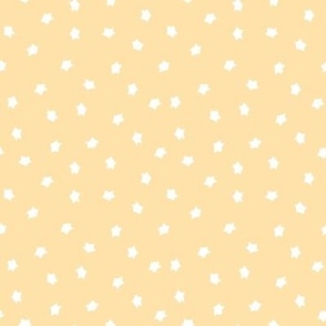 Scattered Stars | Scattered Primrose flower centers in Pastel Yellow background | Merry Easter Collection | Large Scale