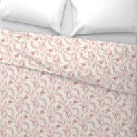 Maxi Organic Jungle Leaves in Baby Pink | Block Printed Abstract Botanicals with Texture