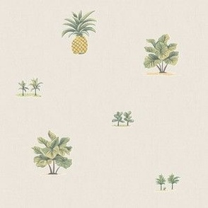 sparse pineapples muted neutral 