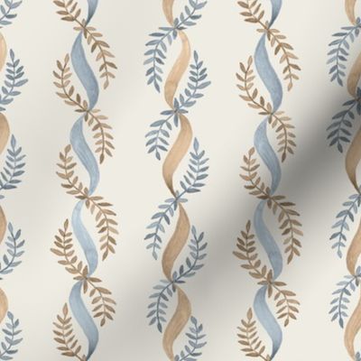 Garland Twists Brown and blue on Cream4 copy