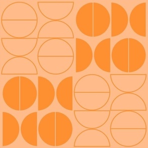 Bauhaus Semi-Circles - Peach Fuzz