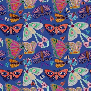 Marker coloring of Moths in dark blue