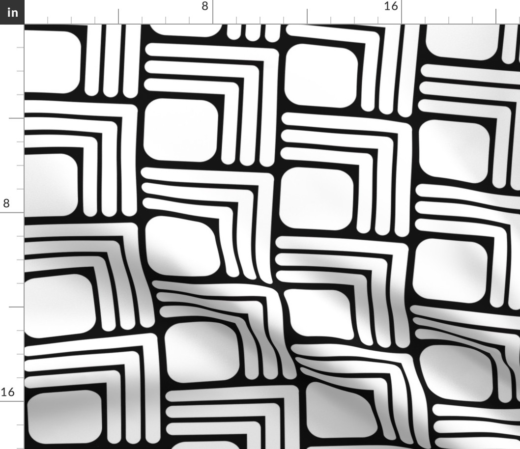 Bauhaus Squares - Black & White