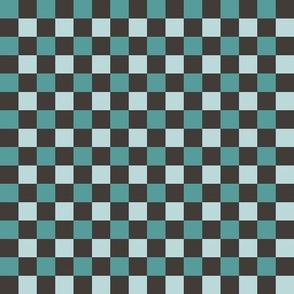workout teal check one inch