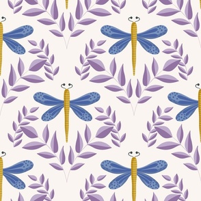 Leaf and butterfly - Lavender