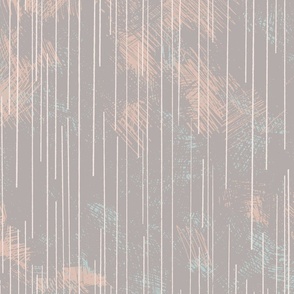 “Broken stripes”, grunge decor design in biege, fawn and duck blue