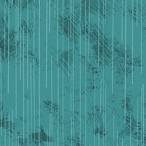 Wonky geometric mid century stripes in greens and teal greens “Broken stripes”