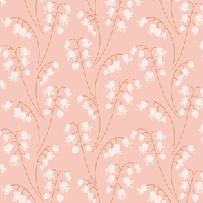 Lily of the Valley large 12 wallpaper scale in blush pink by Pippa Shaw