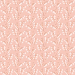 Lily of the Valley medium 6 wallpaper scale in blush pink by Pippa Shaw