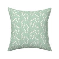 Lily of the Valley medium 6 wallpaper scale in celadon sage green by Pippa Shaw