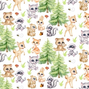 Woodland Forest Animals Baby Nursery 