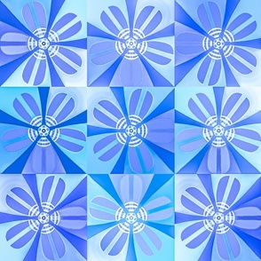 12*29*  BLUE FLOWER BURST  WALLPAPER