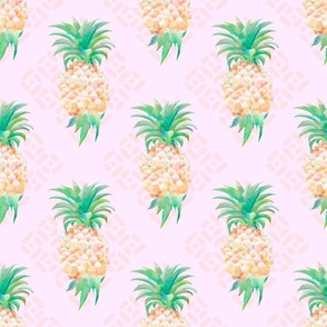 Pineapple Dot Dash Diamonds Pink