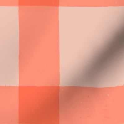Charlotte’s checkered plaid pink orange large