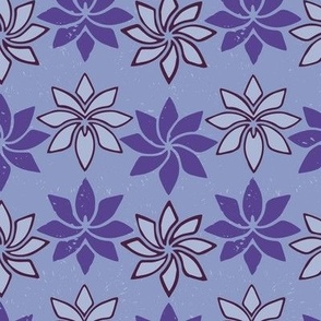 Tranquil flower pattern in purples and lilacs “The Orchids”