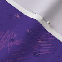  Retro design “stars and snowflakes” in pinky purples