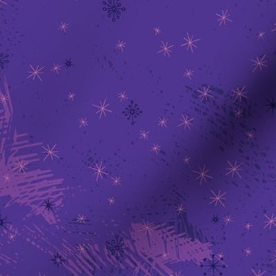  Retro design “stars and snowflakes” in pinky purples