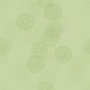 Abstract Chartreuse Dotted Circles Pattern