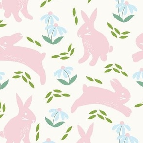 Medium-scale Spring Bunnies - Cream
