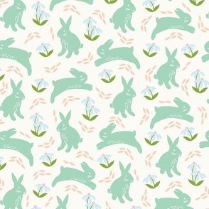 Medium-scale Spring Bunnies - Green
