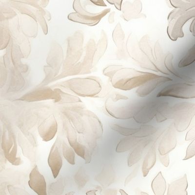 Faded Taupe Damask