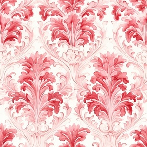 Faded Red Imperial Damask